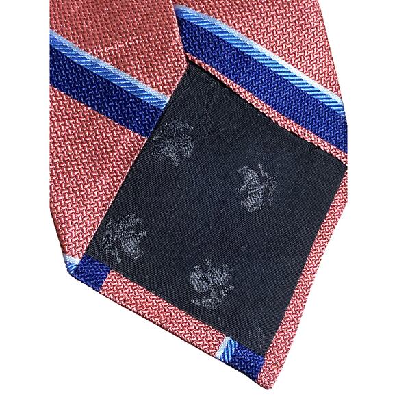 Brooks Brothers Mens Neck Tie Pink Blue Striped Preppy Old Money Professional - Picture 6 of 6